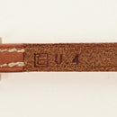 HERMES Appi 3 Bracelet Leather Brown Silver Auth bs35862M-14