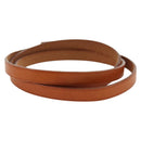 HERMES Appi 3 Bracelet Leather Brown Silver Auth bs35862M-3