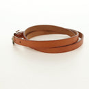 HERMES Appi 3 Bracelet Leather Brown Silver Auth bs35862M-4