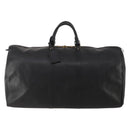 LOUIS VUITTON Epi Keepall 60 Boston Bag Noir M42942 LV Auth bs35863-13