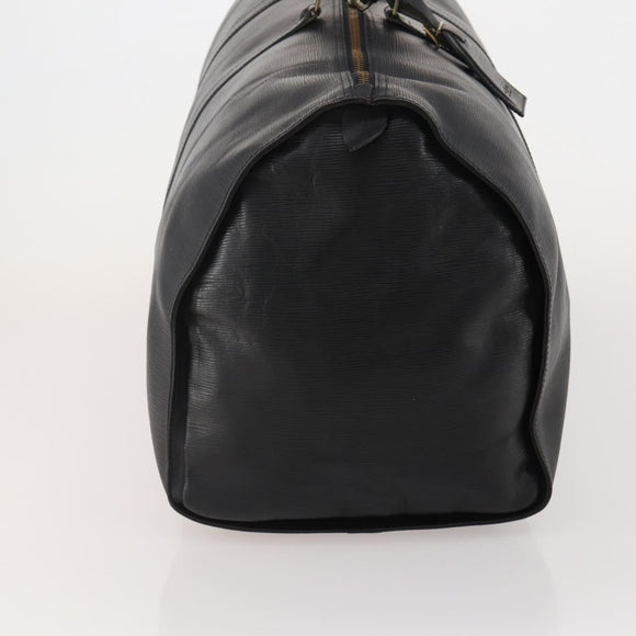 LOUIS VUITTON Epi Keepall 60 Boston Bag Noir M42942 LV Auth bs35863
