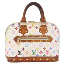 LOUIS VUITTON Monogram Multicolor Alma Hand Bag White M92647 LV Auth bs35864-13
