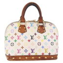 LOUIS VUITTON Monogram Multicolor Alma Hand Bag White M92647 LV Auth bs35864-2