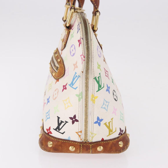 LOUIS VUITTON Monogram Multicolor Alma Hand Bag White M92647 LV Auth bs35864