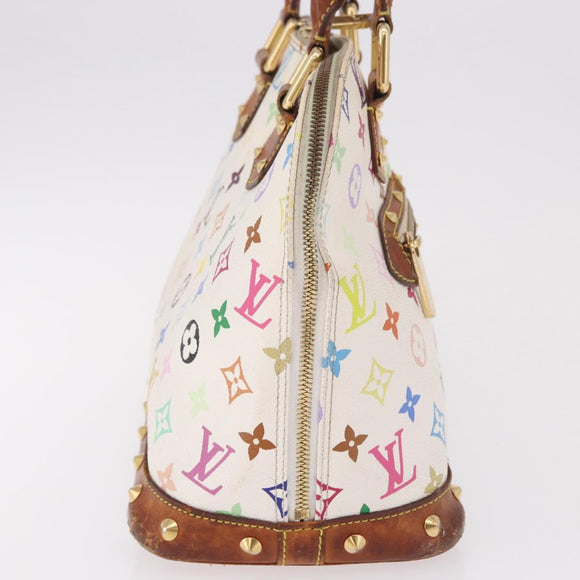 LOUIS VUITTON Monogram Multicolor Alma Hand Bag White M92647 LV Auth bs35864