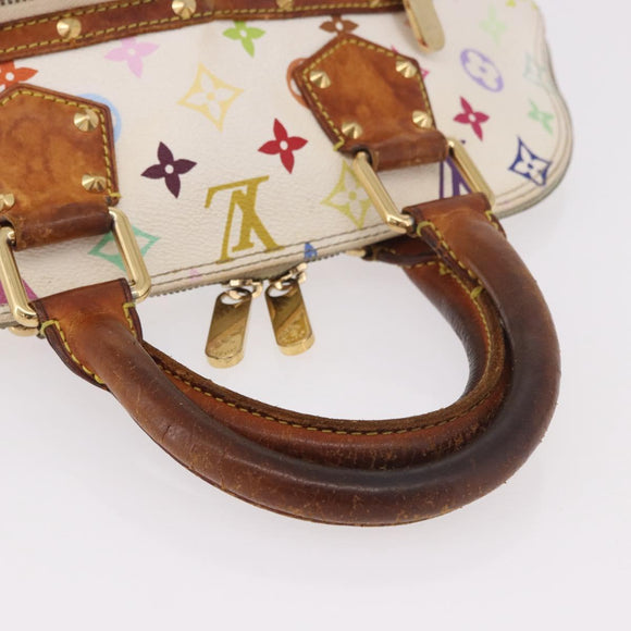 LOUIS VUITTON Monogram Multicolor Alma Hand Bag White M92647 LV Auth bs35864