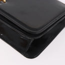 CHANEL Chain Shoulder Bag Patent Black Gold CC Auth bs35869-16