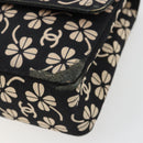 CHANEL Chain Shoulder Bag Canvas Black Silver CC Auth bs35870-9