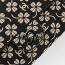 CHANEL Chain Shoulder Bag Canvas Black Silver CC Auth bs35870-18