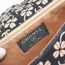 CHANEL Chain Shoulder Bag Canvas Black Silver CC Auth bs35870-22
