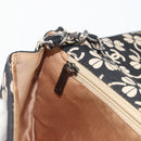 CHANEL Chain Shoulder Bag Canvas Black Silver CC Auth bs35870-25