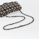 CHANEL Chain Shoulder Bag Canvas Black Silver CC Auth bs35870-8