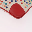 Christian Louboutin Shoulder Bag Leather White Red Auth bs35872-11