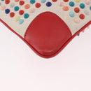 Christian Louboutin Shoulder Bag Leather White Red Auth bs35872-12