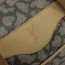 SAINT LAURENT Boston Bag PVC Black Khaki Auth bs35876-10