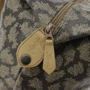 SAINT LAURENT Boston Bag PVC Black Khaki Auth bs35876-11