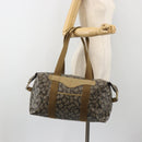 SAINT LAURENT Boston Bag PVC Black Khaki Auth bs35876-21