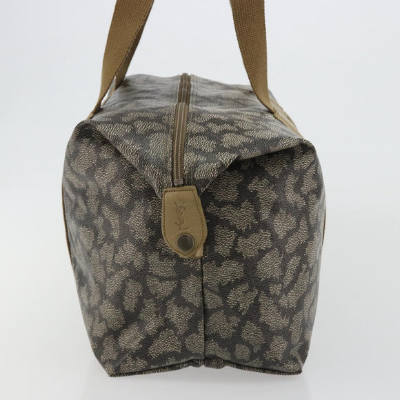 SAINT LAURENT Boston Bag PVC Black Khaki Auth bs35876