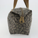 SAINT LAURENT Boston Bag PVC Black Khaki Auth bs35876-4