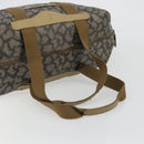 SAINT LAURENT Boston Bag PVC Black Khaki Auth bs35876-7