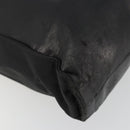 PRADA Tote Bag Leather Black Silver Auth bs35877-15