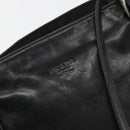 PRADA Tote Bag Leather Black Silver Auth bs35877-17