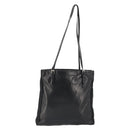 PRADA Tote Bag Leather Black Silver Auth bs35877-13