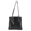 PRADA Tote Bag Leather Black Silver Auth bs35877-2