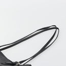 PRADA Tote Bag Leather Black Silver Auth bs35877-8