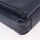 PRADA Business Bag Saffiano leather Blue Silver Auth bs35878-9