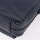 PRADA Business Bag Saffiano leather Blue Silver Auth bs35878-16