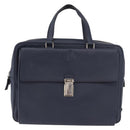 PRADA Business Bag Saffiano leather Blue Silver Auth bs35878-13