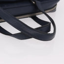 PRADA Business Bag Saffiano leather Blue Silver Auth bs35878-7