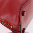 PRADA Hand Bag Leather Red Gold Auth bs35879-9
