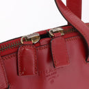 PRADA Hand Bag Leather Red Gold Auth bs35879-10