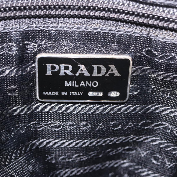 PRADA Hand Bag Leather Red Gold Auth bs35879