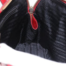 PRADA Hand Bag Leather Red Gold Auth bs35879-19