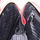 PRADA Hand Bag Leather Red Gold Auth bs35879-20