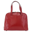 PRADA Hand Bag Leather Red Gold Auth bs35879-13