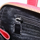 PRADA Hand Bag Leather Red Gold Auth bs35879-21