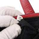 PRADA Hand Bag Leather Red Gold Auth bs35879-12