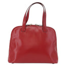 PRADA Hand Bag Leather Red Gold Auth bs35879-2