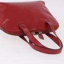 PRADA Hand Bag Leather Red Gold Auth bs35879-6