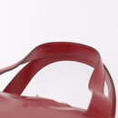 PRADA Hand Bag Leather Red Gold Auth bs35879-8