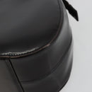 PRADA patent Shoulder Bag Dark Brown Gold Auth bs35885A-9