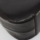 PRADA patent Shoulder Bag Dark Brown Gold Auth bs35885A-16