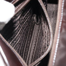 PRADA patent Shoulder Bag Dark Brown Gold Auth bs35885A-21