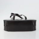 PRADA patent Shoulder Bag Dark Brown Gold Auth bs35885A-5