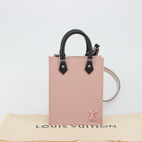 LOUIS VUITTON Epi Petit Sac Plat Hand Bag Rose Valerine M69575 Auth bs35888SAV