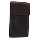 LOUIS VUITTON Utah Porte Cles Badge Pouch Leather Brown M92539 LV Auth bs35889-1